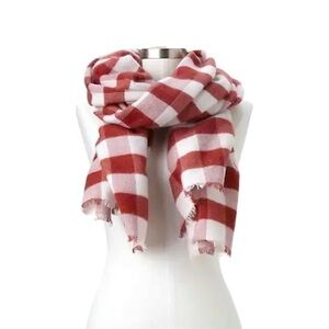 GAP Women Wool Blend Warm Cozy Checkered Scarf, Woman's Scarf Plaid Wrap NWT